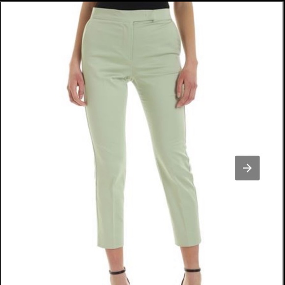 NWT $595 Max Mara Luana pants in size 8 color is called pastel green super light - Picture 2 of 13